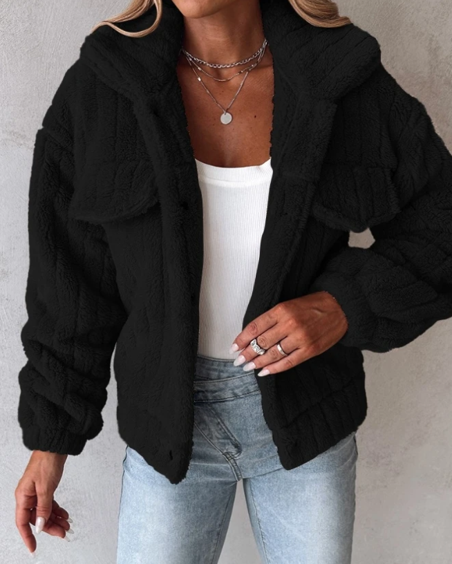 Women's Cozy Teddy Coat – Stylish and Warm for Spring and Autumn, Relaxed Fit, Soft High-Quality Material, Various Colors Available 2