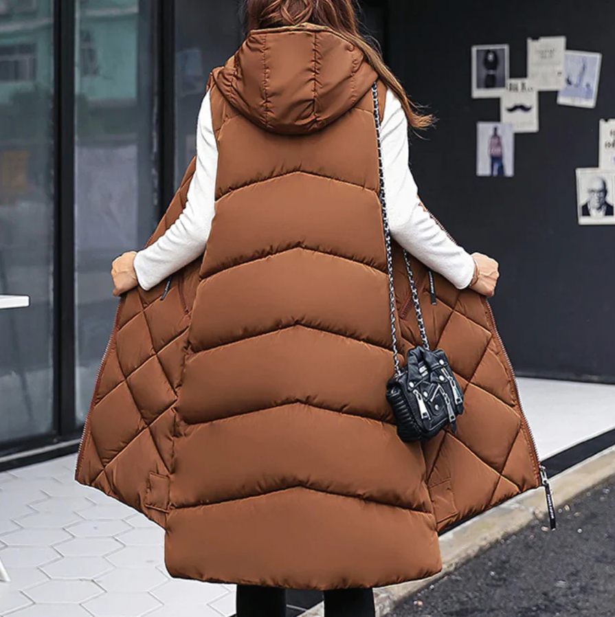 Women's Long Hooded Winter Vest – Casual Feminine Style, Soft Material, Perfect for Autumn and Winter 2