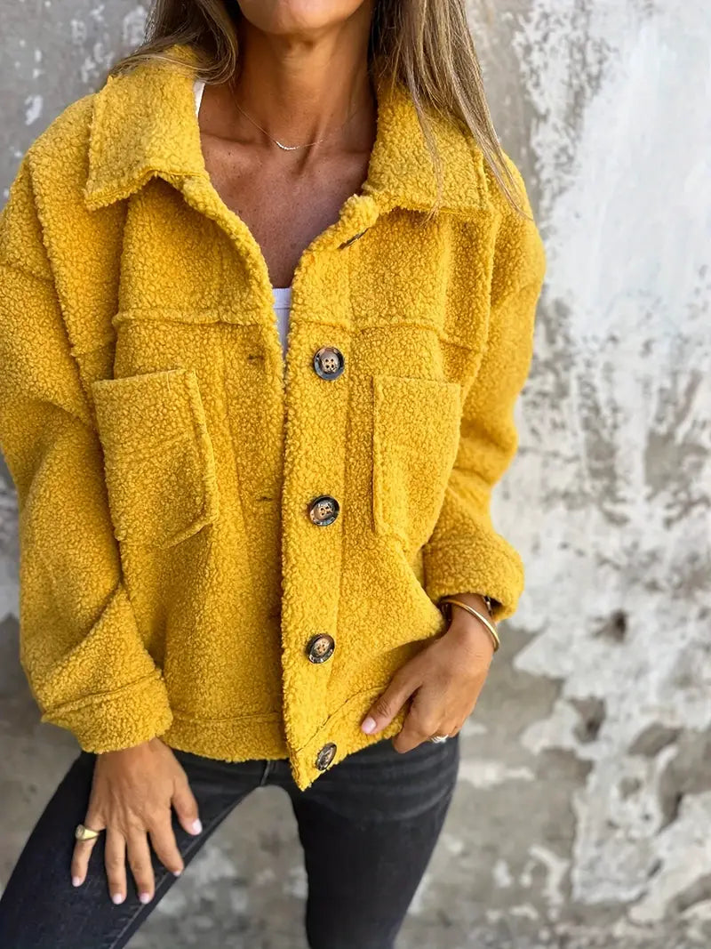 Women's Long Sleeve Teddy Coat – Stylish and Comfortable Outerwear for Cool Days 1