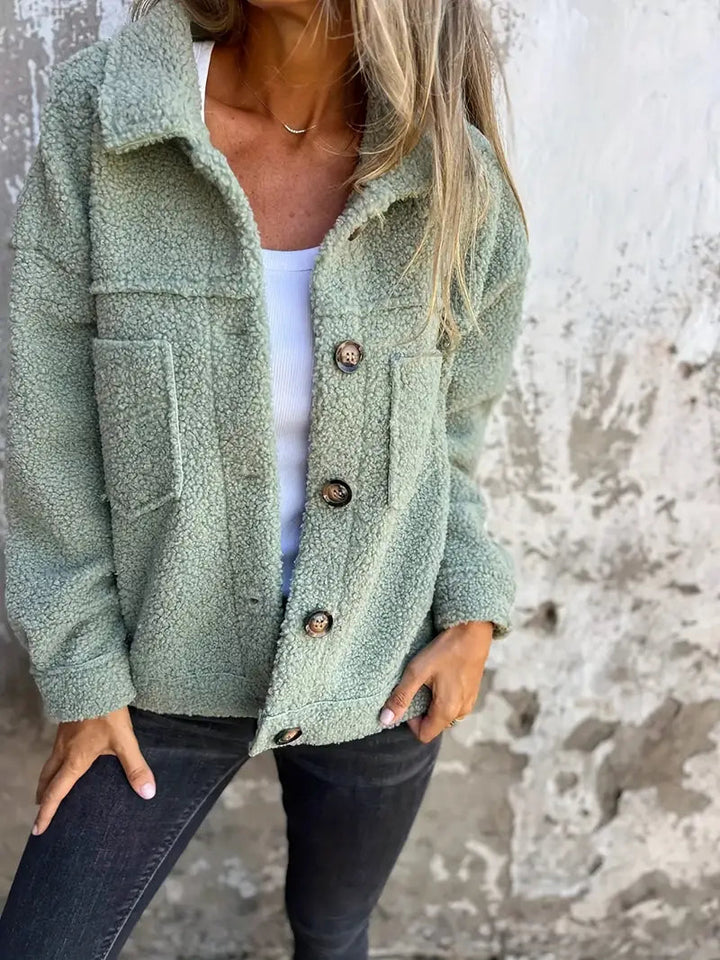 Women's Long Sleeve Teddy Coat – Stylish and Comfortable Outerwear for Cool Days 2
