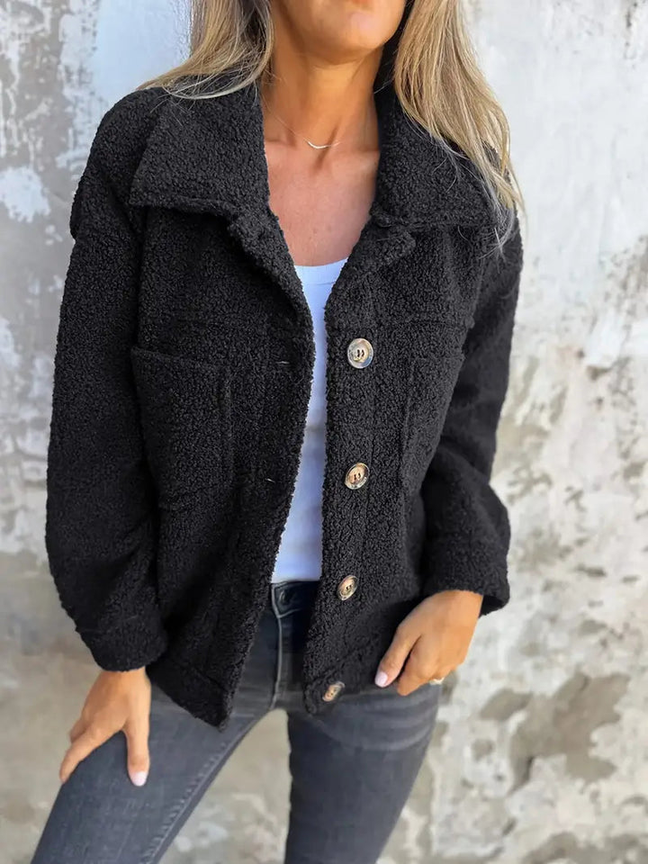 Women's Long Sleeve Teddy Coat – Stylish and Comfortable Outerwear for Cool Days 3