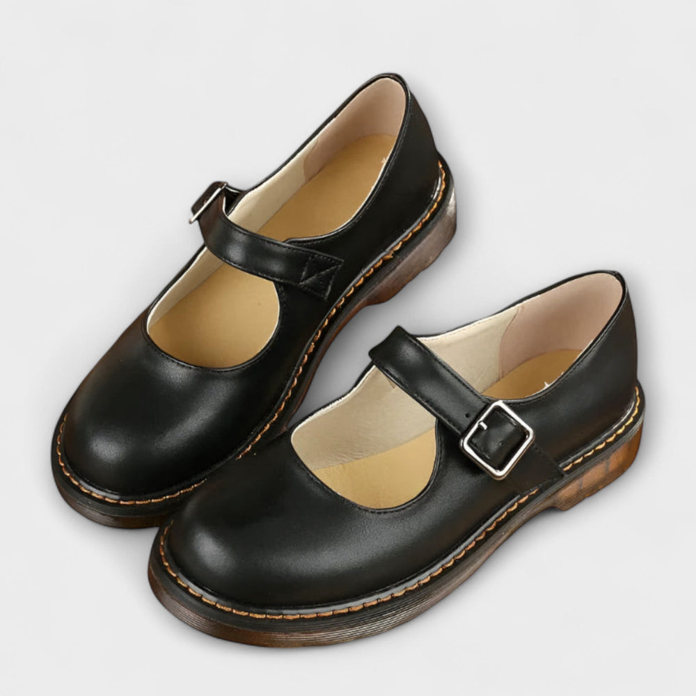 Women's Mary Jane Shoes Black Size 8 Leather 1