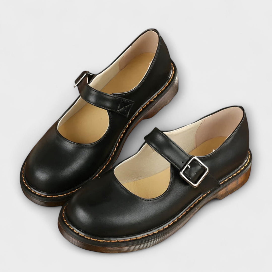 Women's Mary Jane Shoes Black Size 8 Leather 1