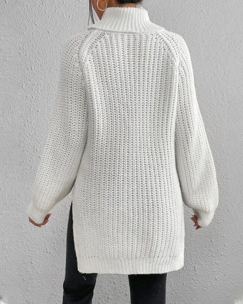 Women's Oversized Turtleneck Jumper in Cozy Knit – Relaxed Fit for Winter Warmth and Style 2