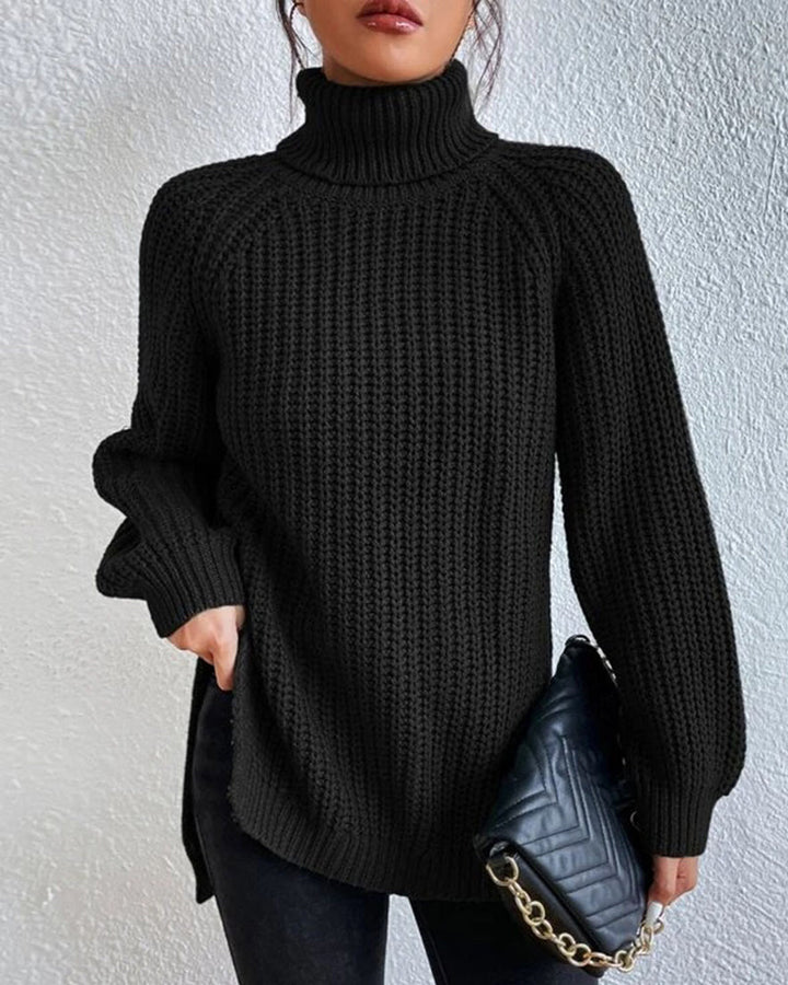 Women's Oversized Turtleneck Jumper in Cozy Knit – Relaxed Fit for Winter Warmth and Style 3