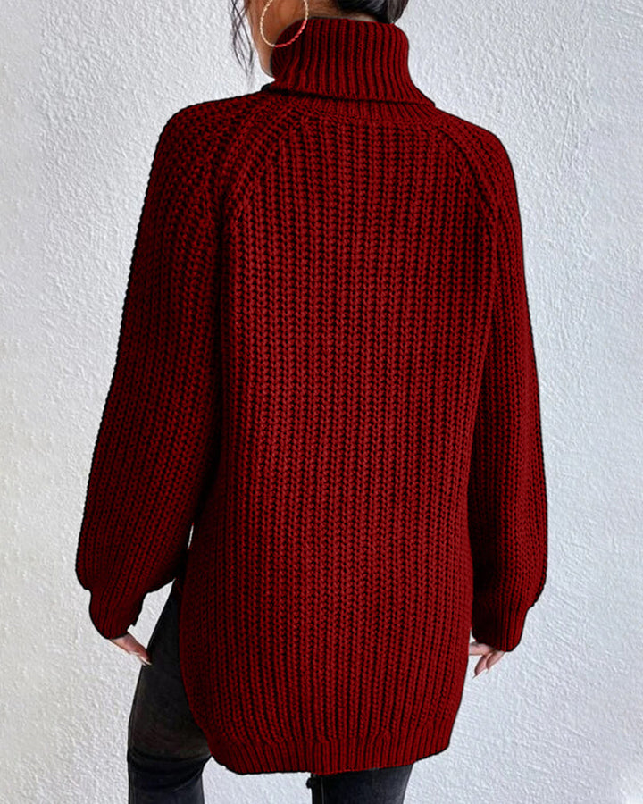 Women's Oversized Turtleneck Jumper in Cozy Knit – Relaxed Fit for Winter Warmth and Style 7