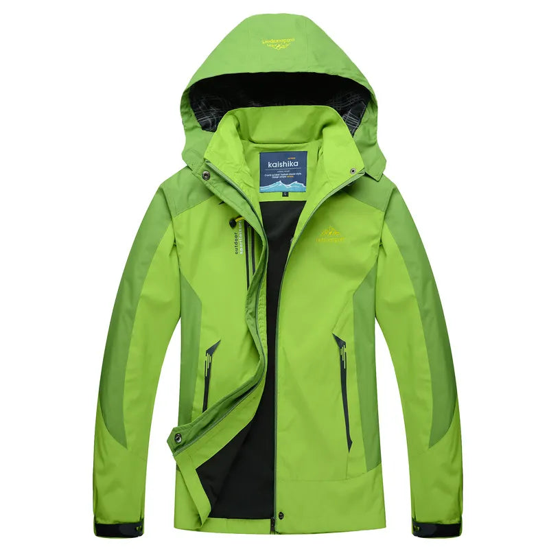 Women's Waterproof Rain Jacket with Adjustable Hood – Stylish Waterproof Coat for All Weather 1