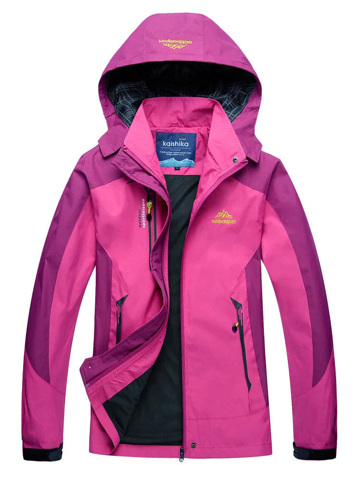 Women's Waterproof Rain Jacket with Adjustable Hood – Stylish Waterproof Coat for All Weather 3