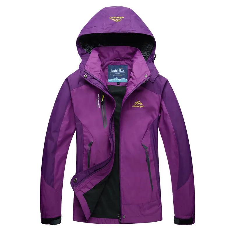 Women's Waterproof Rain Jacket with Adjustable Hood – Stylish Waterproof Coat for All Weather 4