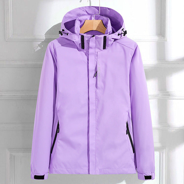 Women's Waterproof Rain Jacket with Hood, Stylish and Windproof Design for All Weather 2