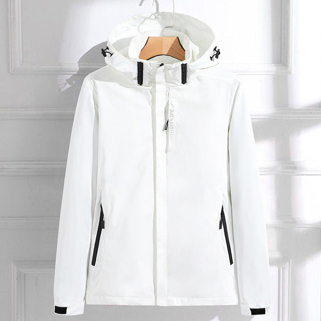 Women's Waterproof Rain Jacket with Hood, Stylish and Windproof Design for All Weather 3