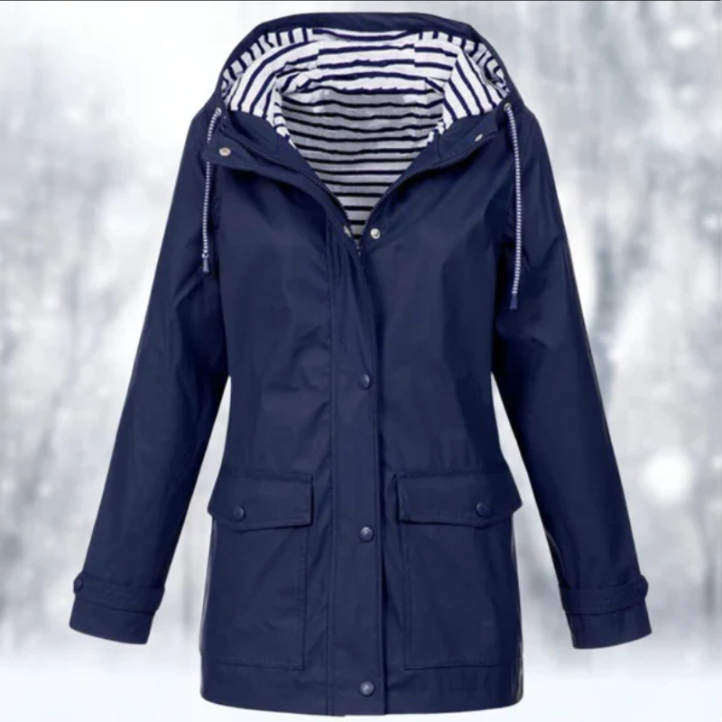 Women's Waterproof Winter Rain Jacket with Functional Hood and Cozy Lining - Stylish Winter Coats for Women 3