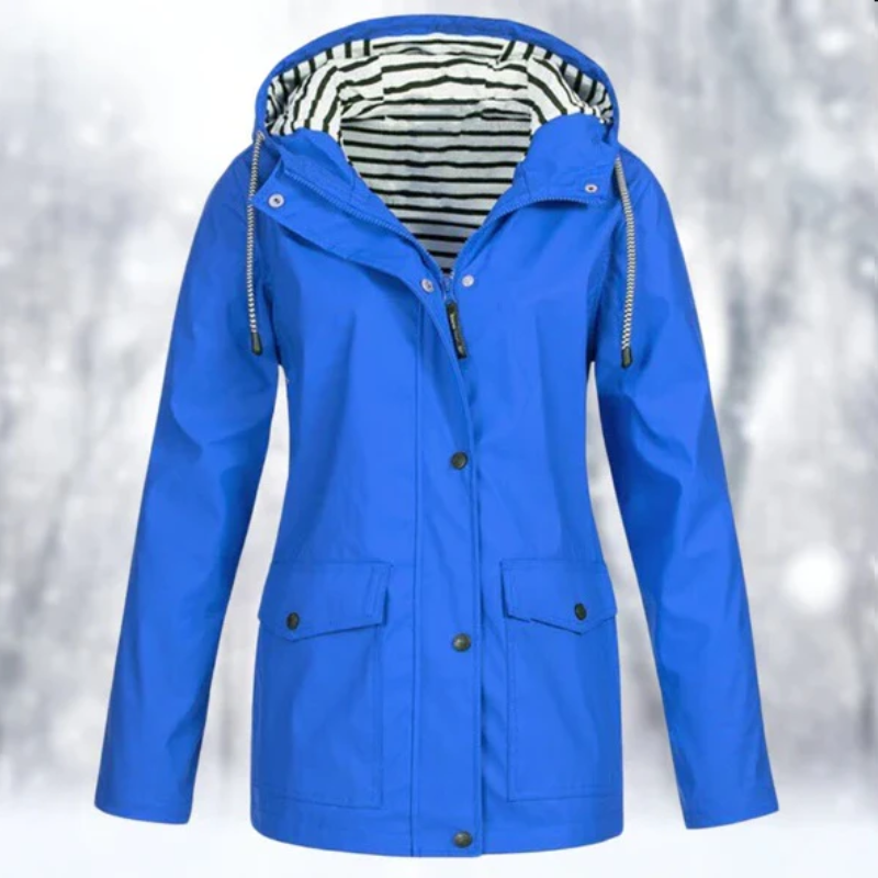 Women's Waterproof Winter Rain Jacket with Functional Hood and Cozy Lining - Stylish Winter Coats for Women 4