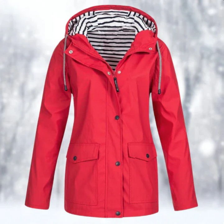 Women's Waterproof Winter Rain Jacket with Functional Hood and Cozy Lining - Stylish Winter Coats for Women 5