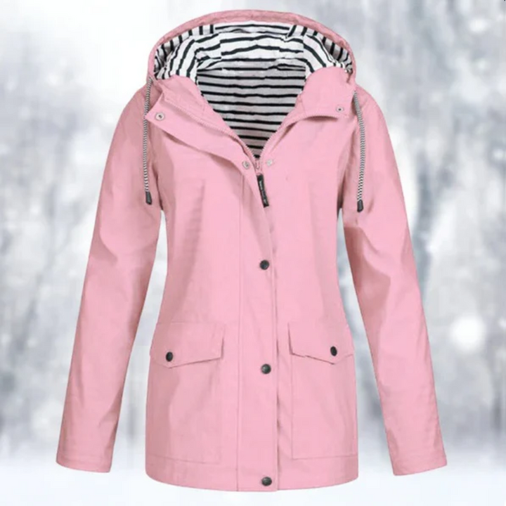 Women's Waterproof Winter Rain Jacket with Functional Hood and Cozy Lining - Stylish Winter Coats for Women 6